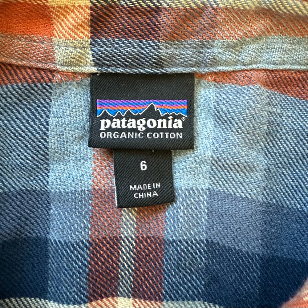 Patagonia Heywood Flannel Shirt Size 6 - Picture 3 of 11